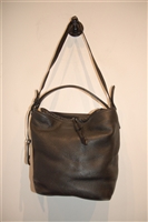Black Leather Burberry Bucket Bag, size L