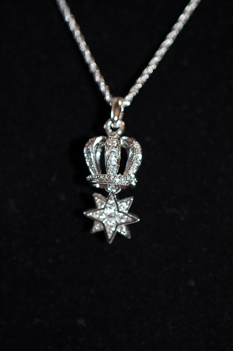 Rhodium Nina Ricci Necklace, size O/S