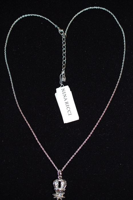 Rhodium Nina Ricci Necklace, size O/S