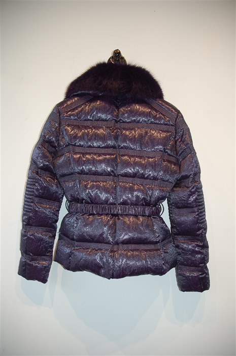 Midnight Purple Versace Collection Puffer Jacket, size 8