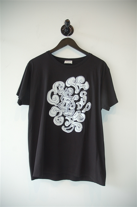 Black Saint Laurent T-Shirt, size XL
