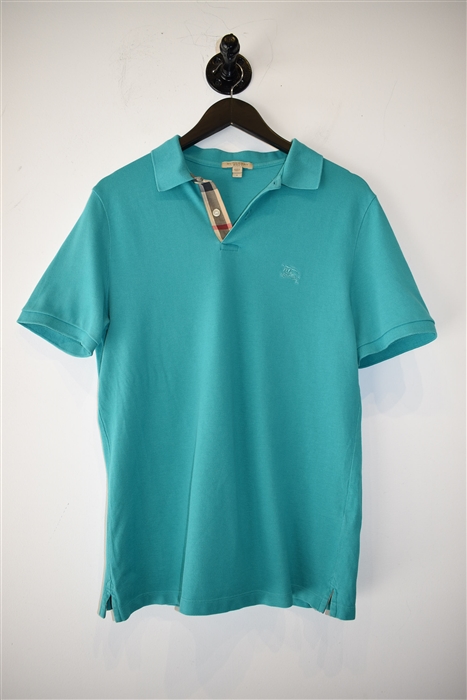 Teal Burberry Polo, size M