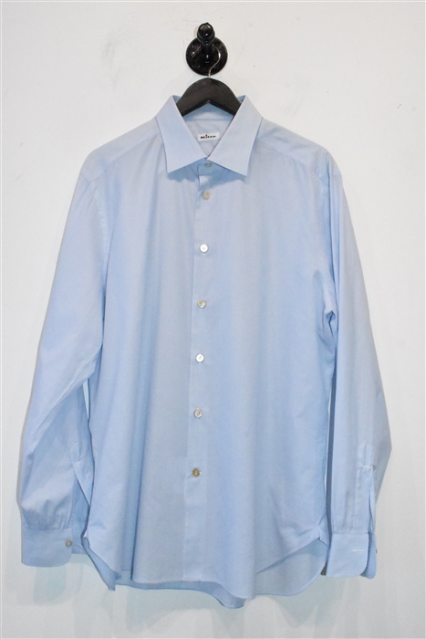 Blue Stripe Kiton Button Shirt, size XL