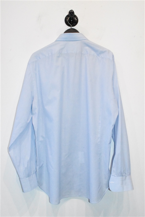 Blue Stripe Kiton Button Shirt, size XL