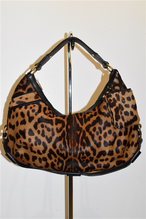 Animal Print Saint Laurent Shoulder Bag, size L