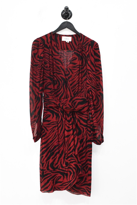 Animal Print Ba&sh Faux-Wrap Dress, size S