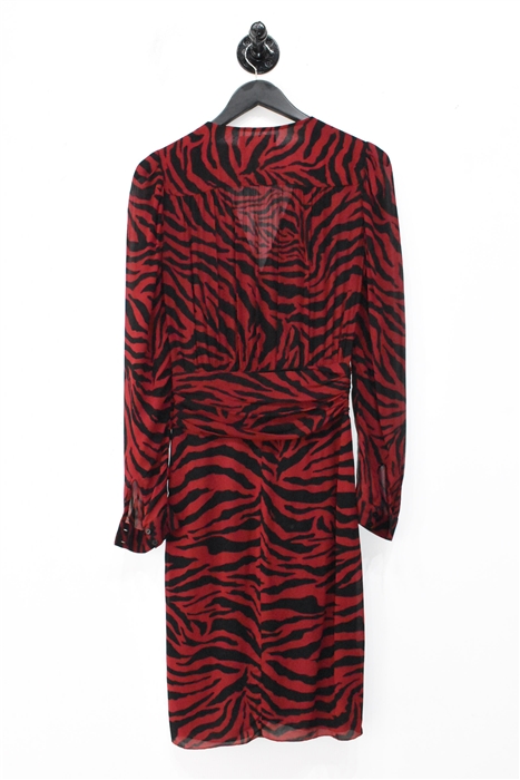Animal Print Ba&sh Faux-Wrap Dress, size S