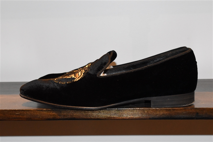 Black Velvet Versace Slipper, size 8.5