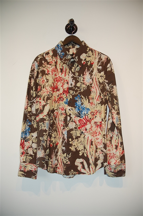 Floral Just Cavalli Button Shirt, size XL