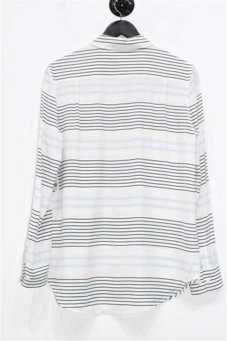 Blue Stripe Equipment Silk Shirt, size S