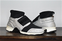 Silver & Black Chanel Sneaker, size 8