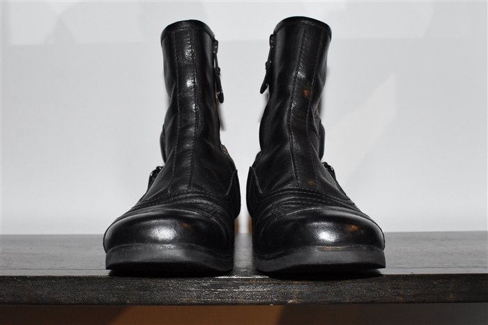 Black Leather Miu Miu Ankle Boots, size 7