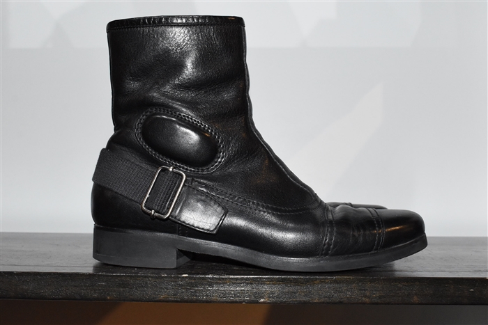 Black Leather Miu Miu Ankle Boots, size 7