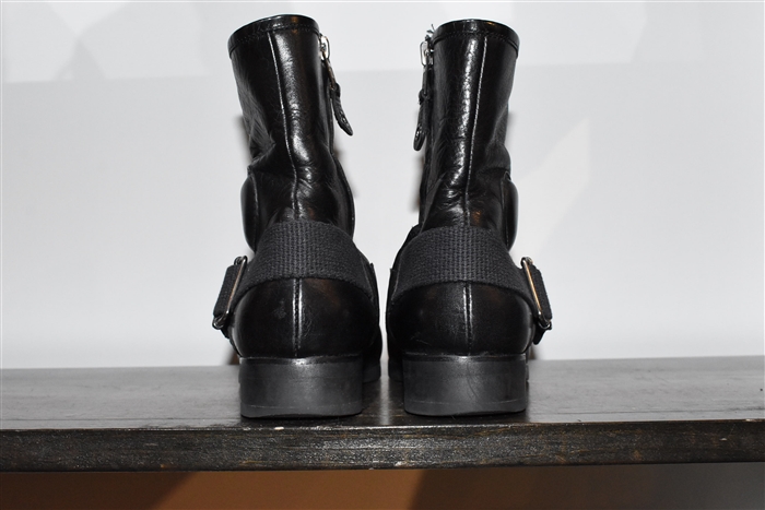Black Leather Miu Miu Ankle Boots, size 7