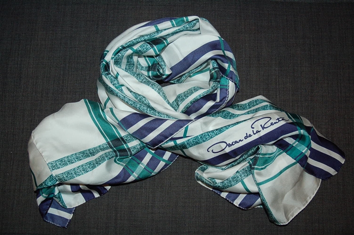 Madras Oscar de la Renta Silk Scarf, size O/S