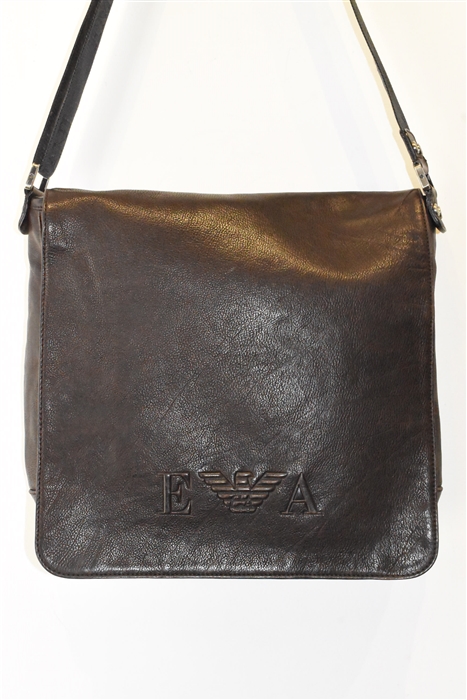 Aged Leather Emporio Armani Messenger, size L