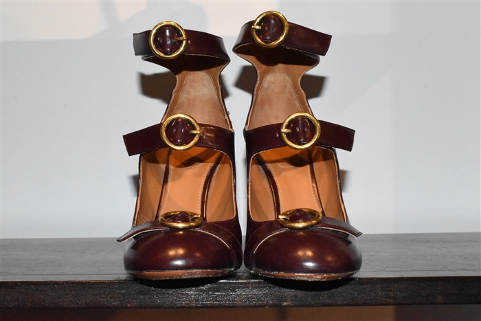Maroon Chloe Mary Janes, size 8
