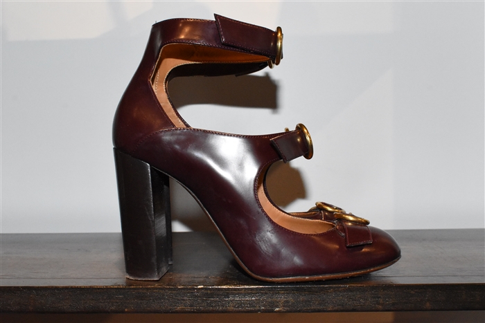 Maroon Chloe Mary Janes, size 8