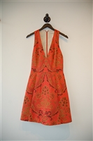 Fiery Orange Alice + Olivia A-Line Dress, size 4