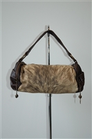 Dark Leather Just Cavalli Shoulder Bag, size M