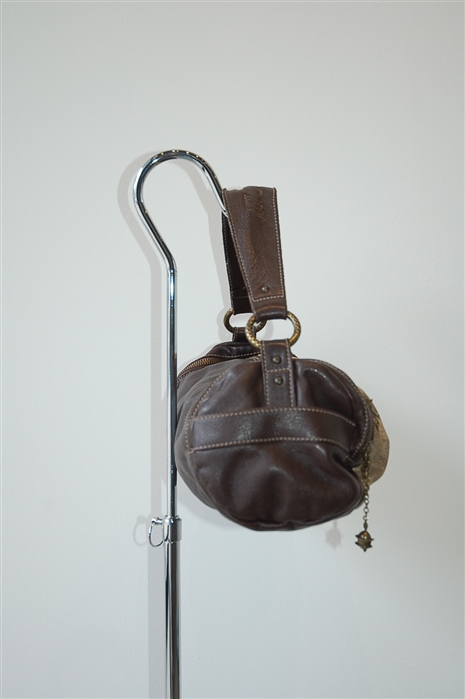 Dark Leather Just Cavalli Shoulder Bag, size M