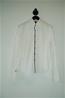 White Pink Tartan Button Shirt, size 12