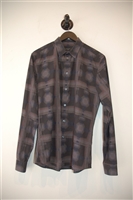 Gray Check Givenchy Button Shirt, size M