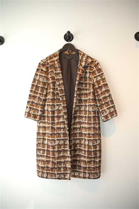 Mixed Browns Comrags Fall Coat, size XL