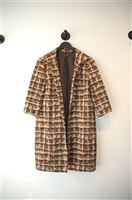 Mixed Browns Comrags Fall Coat, size XL
