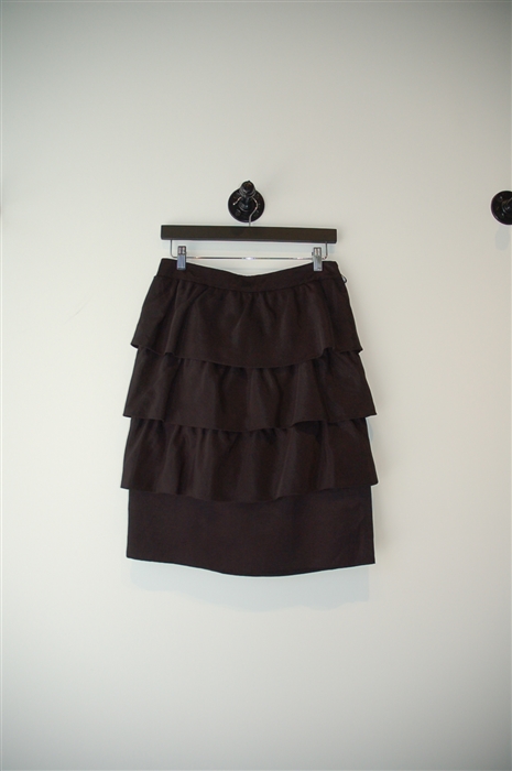 Satin Black Moschino - Cheap & Chic Ruffle Skirt, size 8