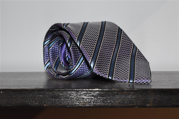 Purple Stripe Ermenegildo Zegna Tie, size O/S