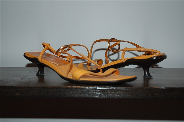 Pumpkin Prada Sandal, size 9