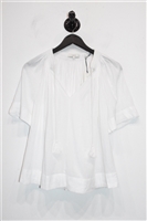 Bright White Vince Short-Sleeved Top, size S