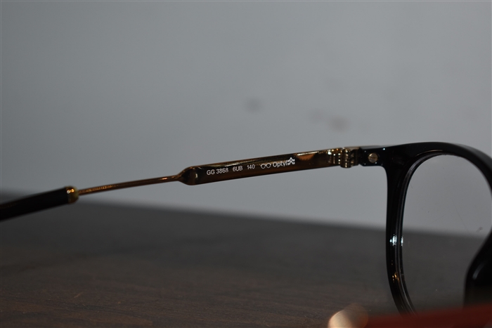 Shiny Black Gucci Eyeglass Frames, size O/S