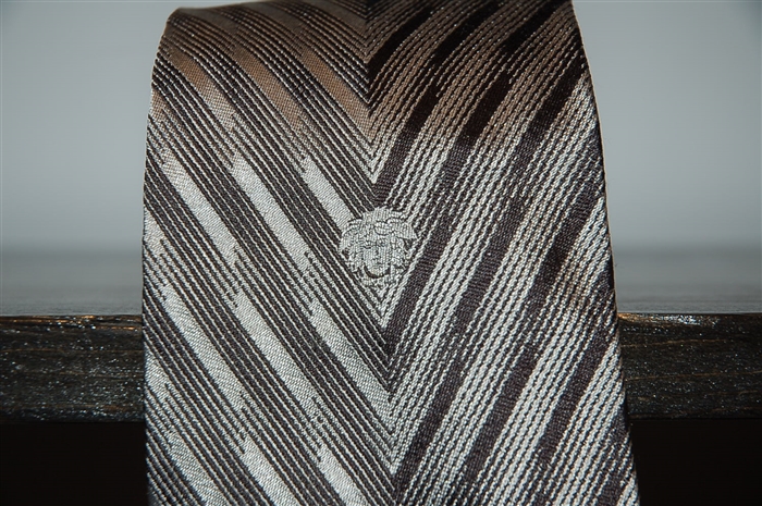 Black & Silver Gianni Versace - Vintage Tie, size O/S