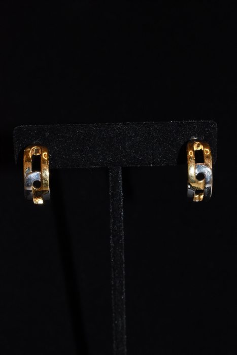 Gold & Silver Nina Ricci - Vintage Earrings, size O/S