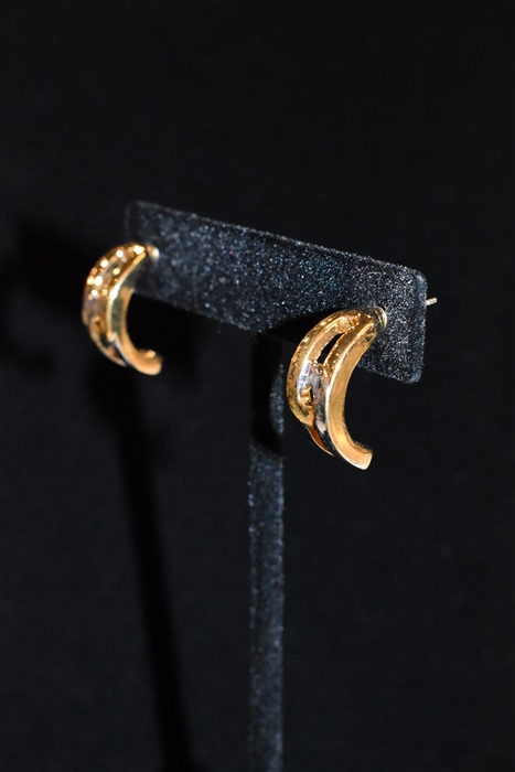 Gold & Silver Nina Ricci - Vintage Earrings, size O/S