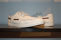 White Leather Gucci Boat Shoes, size 11