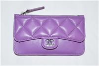 Orchid Chanel Card Holder, size S