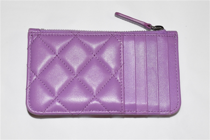 Orchid Chanel Card Holder, size S