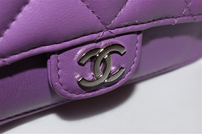 Orchid Chanel Card Holder, size S