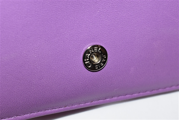 Orchid Chanel Card Holder, size S