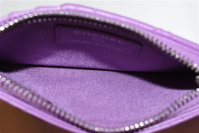 Orchid Chanel Card Holder, size S