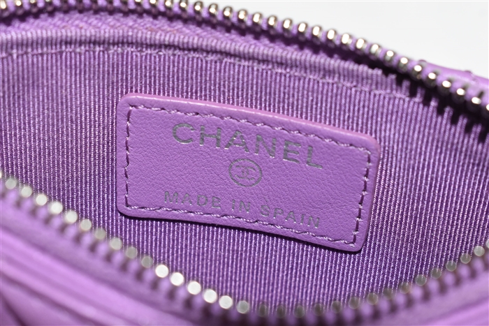 Orchid Chanel Card Holder, size S