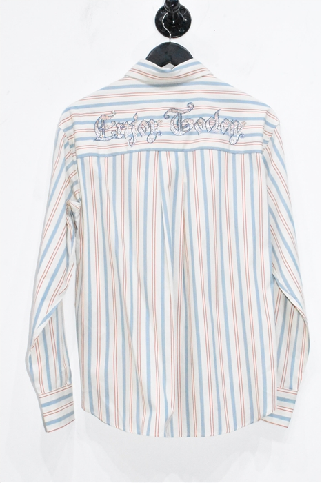 Cream Stripe Zadig & Voltaire Button Shirt, size S