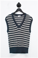 Gray Stripe Brunello Cucinelli Vest, size M