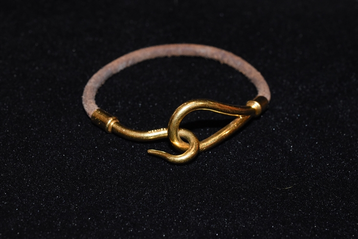 Brown Leather Hermes Bracelet, size O/S
