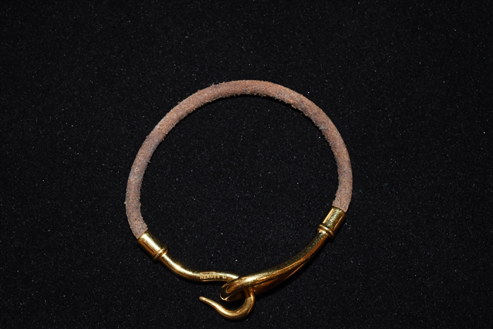Brown Leather Hermes Bracelet, size O/S