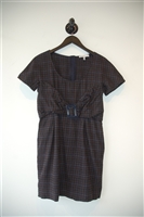 Dark Tartan See by Chloe Sheath Dress, size 6