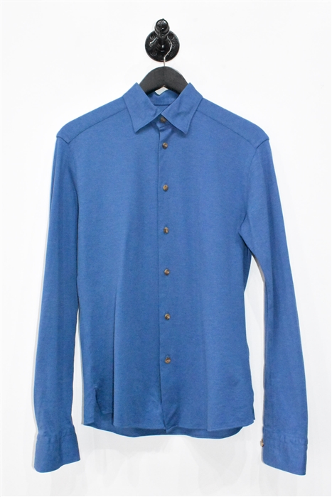 Cornflower Blue Eton Button Shirt, size S